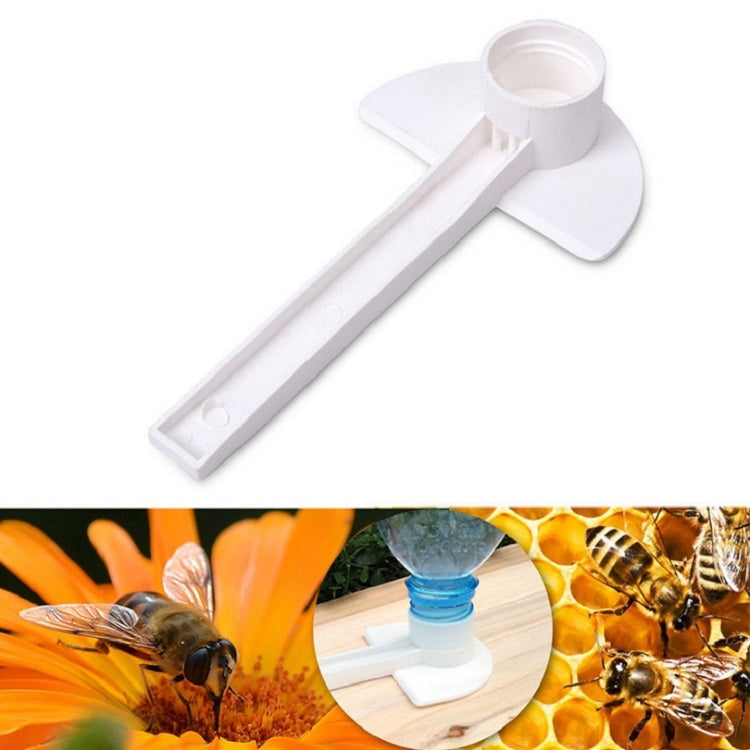 Bee nest water feeder tool, white duckbill mouth cap on long handle
