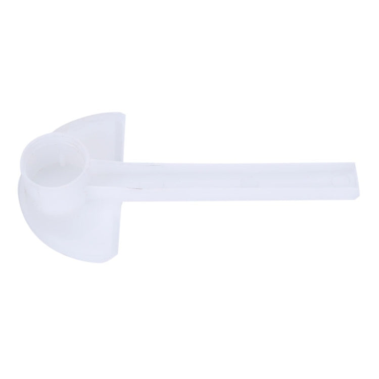White duckbill water feeder cap with long tube stem for bee nests