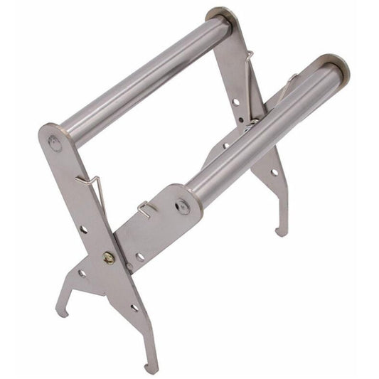 Stainless steel nest frame clip with two spacer bars and folding support legs