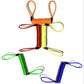 Assorted color alarm disc lock set: orange, red, green, yellow, and blue coiled cables