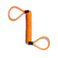 Orange alarm disc lock with coiled spring cable and two orange loop handles