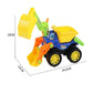 Children's engineering truck toy size 24.5 x 13 x 18 cm, yellow and blue