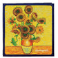 Self-adhesive photo album cover with sunflower bouquet in a vase painting
