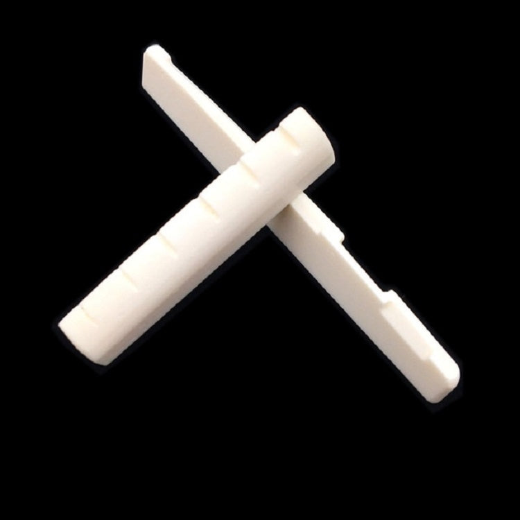 White ox bone guitar string bridge pillow, two-piece cross design