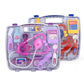 Purple doctor role-play stethoscope set in clear case with medical accessory pieces