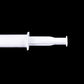 White venom extractor suction syringe close-up of the nozzle end