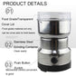 Stainless steel electric grinder with transparent cover lid and metal grinding container
