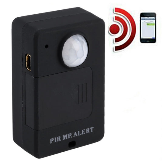 Black PIR motion detector alarm sensor with infrared sensor lens window