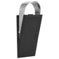 Door anti-theft protection pad with upright black ridged cover and metal bracket