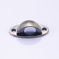 Bronze-toned door suction holder with oval mounting base and circular cutout
