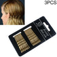 3-piece hair clip set with white-silver and gold comb teeth on display card