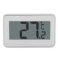 Digital refrigerator thermometer with LCD screen reading 21.2, white adjustable stand