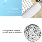 White travel toothbrush case with translucent plastic pellet material detail