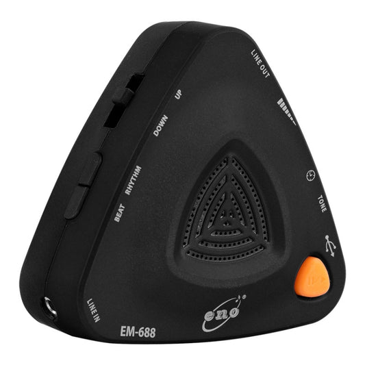 Black electronic vocal metronome with speaker grille and side control buttons