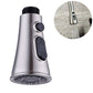 Stainless faucet sprayer nozzle with pause control button and spray filter face
