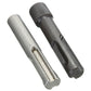 Two hex shank posts with silver bodies, knurled handles, and dark rubber grip