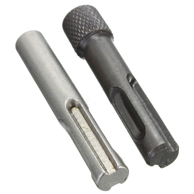 Two hex shank posts with silver bodies, knurled handles, and dark rubber grip