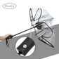Automatic folding umbrella with transparent cover and black strap handle