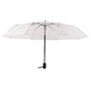 Clear transparent umbrella with black frame and straight center pole