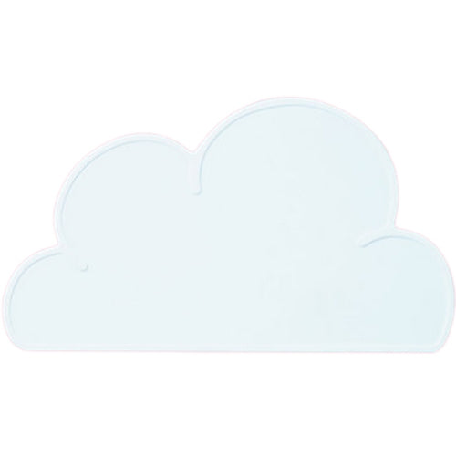 Cloud-shaped silicone placemat, light blue, kids waterproof table mat