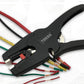 Black TOOZO self-adjusting wire stripping pliers with multi-wire cutting openings