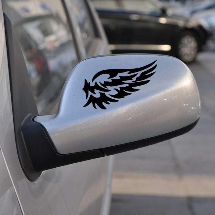 Angel wing decal car sticker on side mirror, black wing design