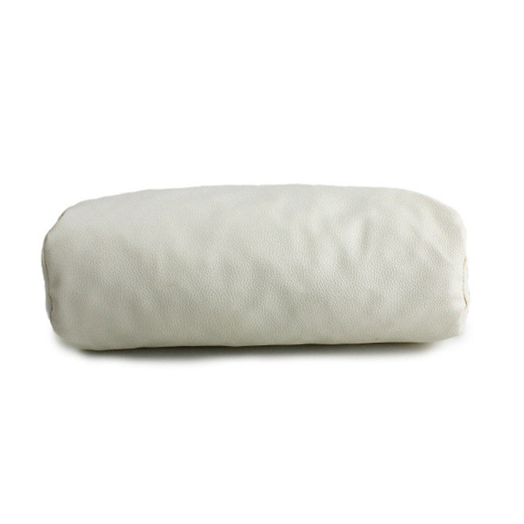 White newborn positioning cushion bolster with rounded ends