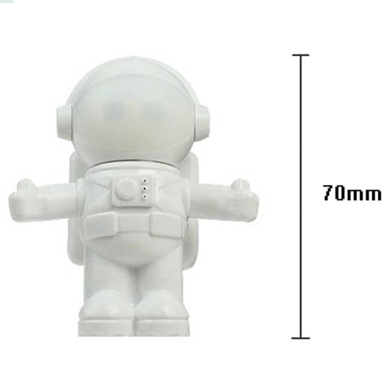 White astronaut USB LED desk lamp, 70mm height