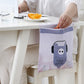 Purple paste-on car trash bags, cute cartoon design, 15-pack