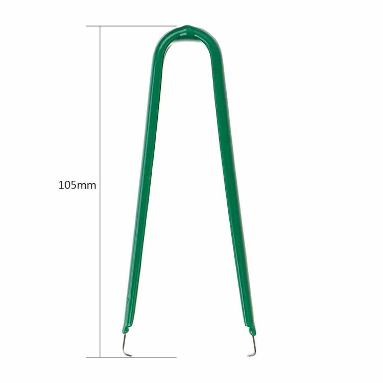 Green IC puller tweezers length 105mm with curved U-shaped arms