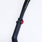 Bicycle kickstand foot with black base and red release button