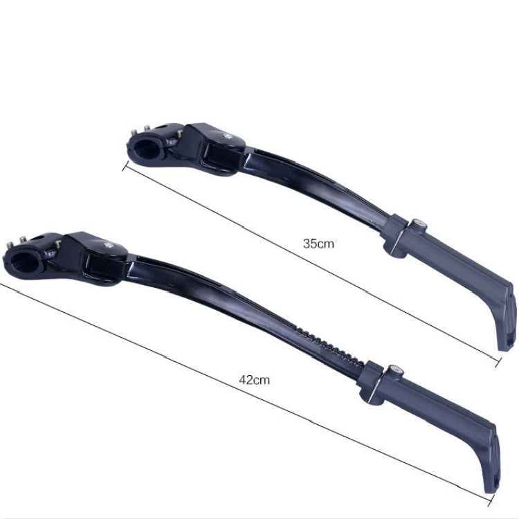Bicycle kickstand pair with 35cm and 42cm lengths, black legs
