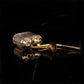 Brass gold hookah mouthpiece and hoses with two clear glass filter tubes
