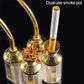 Dual-use hookah smoke pot with brass caps and clear water chambers