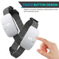 Dog bark stop training device with touch-button panel and handheld finger pressing it