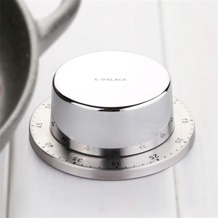 Magnetic stainless steel timer with black-ring top and numbered metal dial
