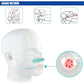 Clear CPR one-way valve mask with mouthpiece and valve detail close-up