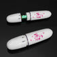 Set of two mini electric eye massagers, white with pink floral prints