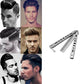 Silver stainless steel practice butterfly comb with comb teeth and cutouts