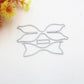 Metal bow scrapbook envelope paper mold die set with cutout outline shapes