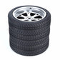 Black tire wheel pen holder with silver hub opening