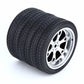 Side view tire wheel desk organizer with silver rim