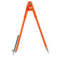 Orange woodworking circle drawing compass with two adjustable legs