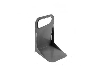 Gray plastic trunk partition anti-dump baffle bracket, U-shaped base