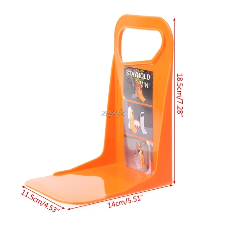 Orange plastic trunk partition baffle bracket, size 14x11.5x18.5cm shown
