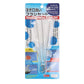 2-piece straw brush set in blue blister packaging with metal-wire brushes and white bristles