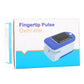 Retail box for fingertip pulse oximeter with blue device illustration