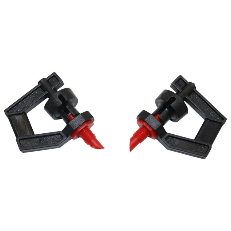 Sprinkler threaded interface connectors, black frame with red spike tips