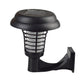 Black solar mosquito killer lamp with lantern grille and wall-mount bracket