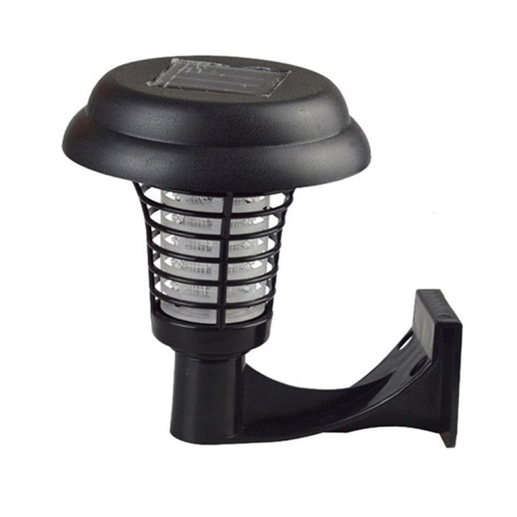 Black solar mosquito killer lamp with lantern grille and wall-mount bracket